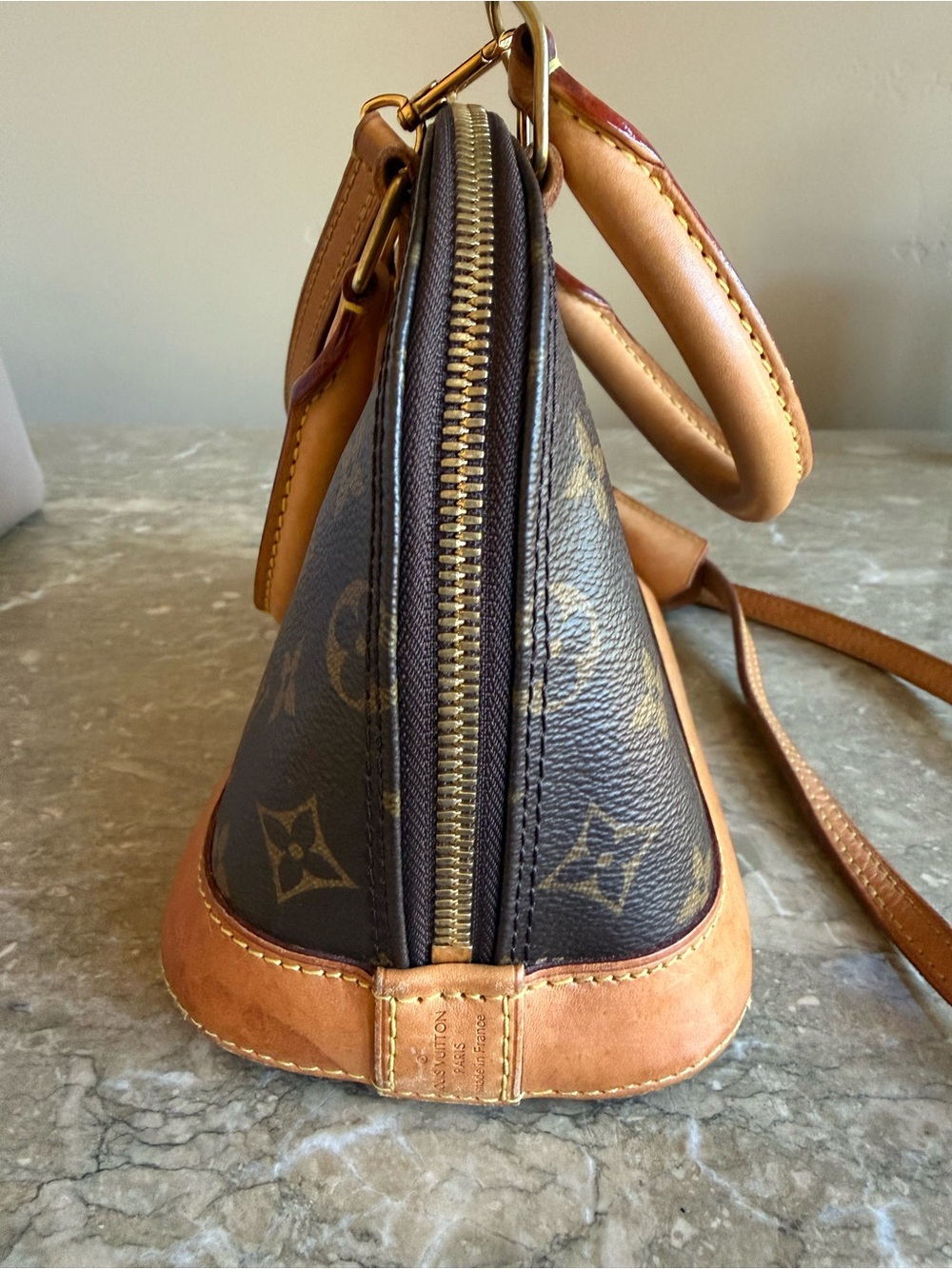 Louis Vuitton Monogram Alma BB Crossbody in Dark Brown and Tan! Authentic COA - Picture 3 of 16
